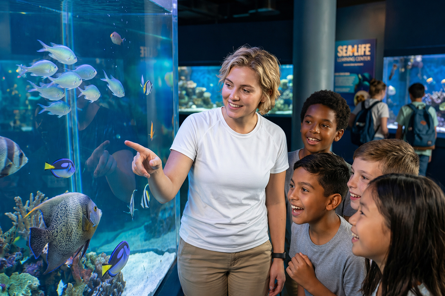 Deep Sea Discovery: Students Explore Marine Life on Aquarium Field Trip